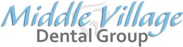 The image displays a logo with text that reads MIDDLE VILLAGE DENTAL GROUP.